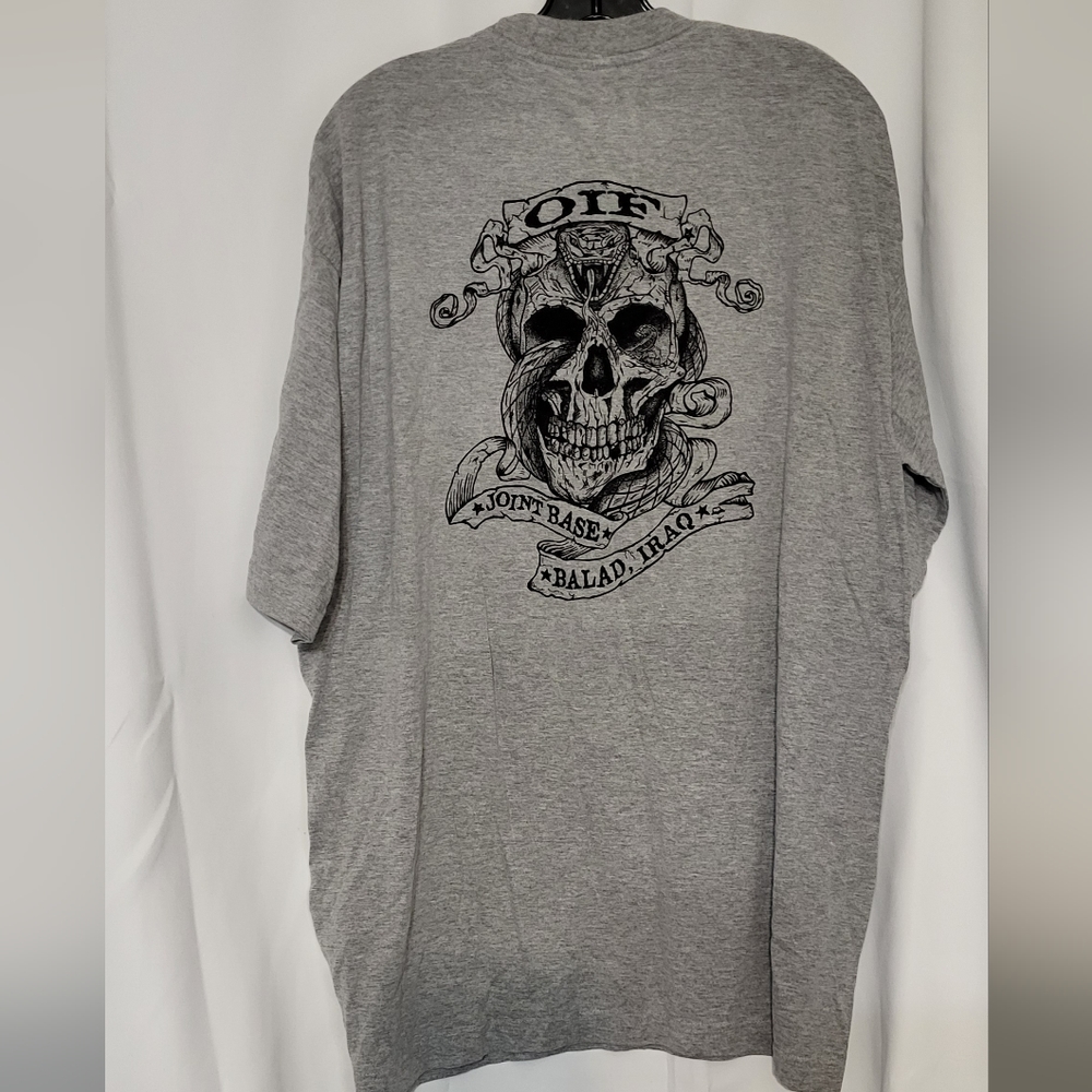 M&M Men's Gray Cool Cotton Skull Graphic Short Sleeve T-Shirt Size 2XL EUC - Picture 7 of 7